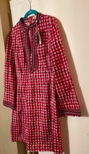Tory Burch Dark pink Cotton Mini Dress. Size 10/12