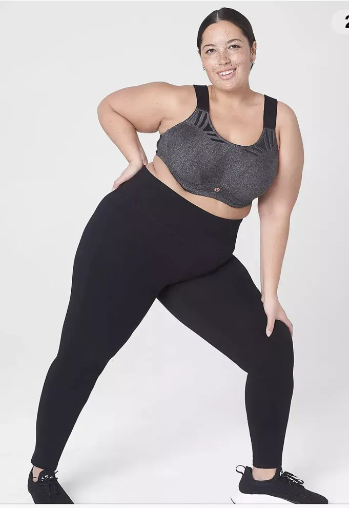 LIVI Active Lane Bryant Signature Stretch Leggings Black Cotton BL