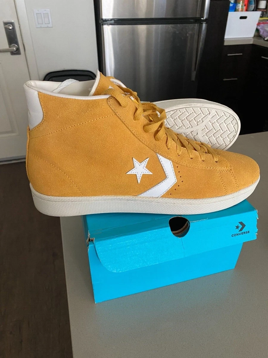 Converse Pro Leather Mid Runner 76 Limited Mustard Yellow Discontinued Edition