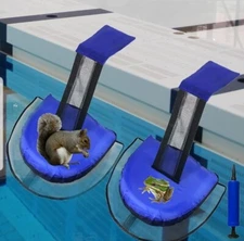 2x Animal Saving Escape Ramp Swimming Pool Floating Pad Rescue For Frog Turtle