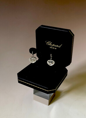Chopard ''Happy Diamonds'' Herz-Ohrstecker/Clips mit  Box - 18Kt WG - 2 Brillanten
