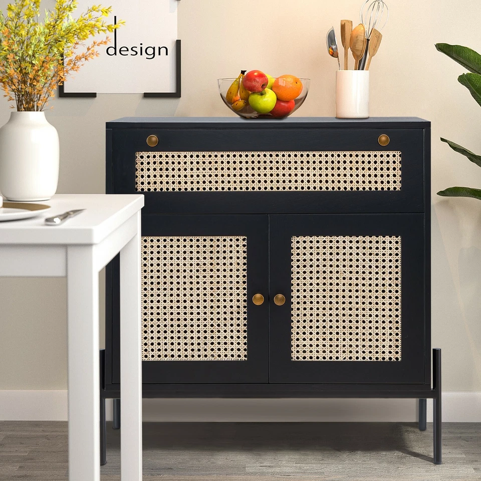 Cómoda vintage con cajón y armario cerrado para salón, dormitorio, entrada Foto 3 de 4