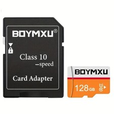 TF Micro SD Card 128GB - High Speed Class 10 Memory Card with SD Adapter