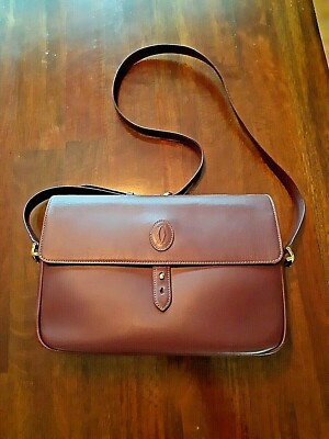 DAYS LEFT:CARTIER Must Burgundy Women purse W/orig