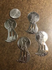 CONCHOS 2" x 1" COYOTE,WOLF, DOG/ MOON WESTERN DESIGN SILVER 12 pieces per order