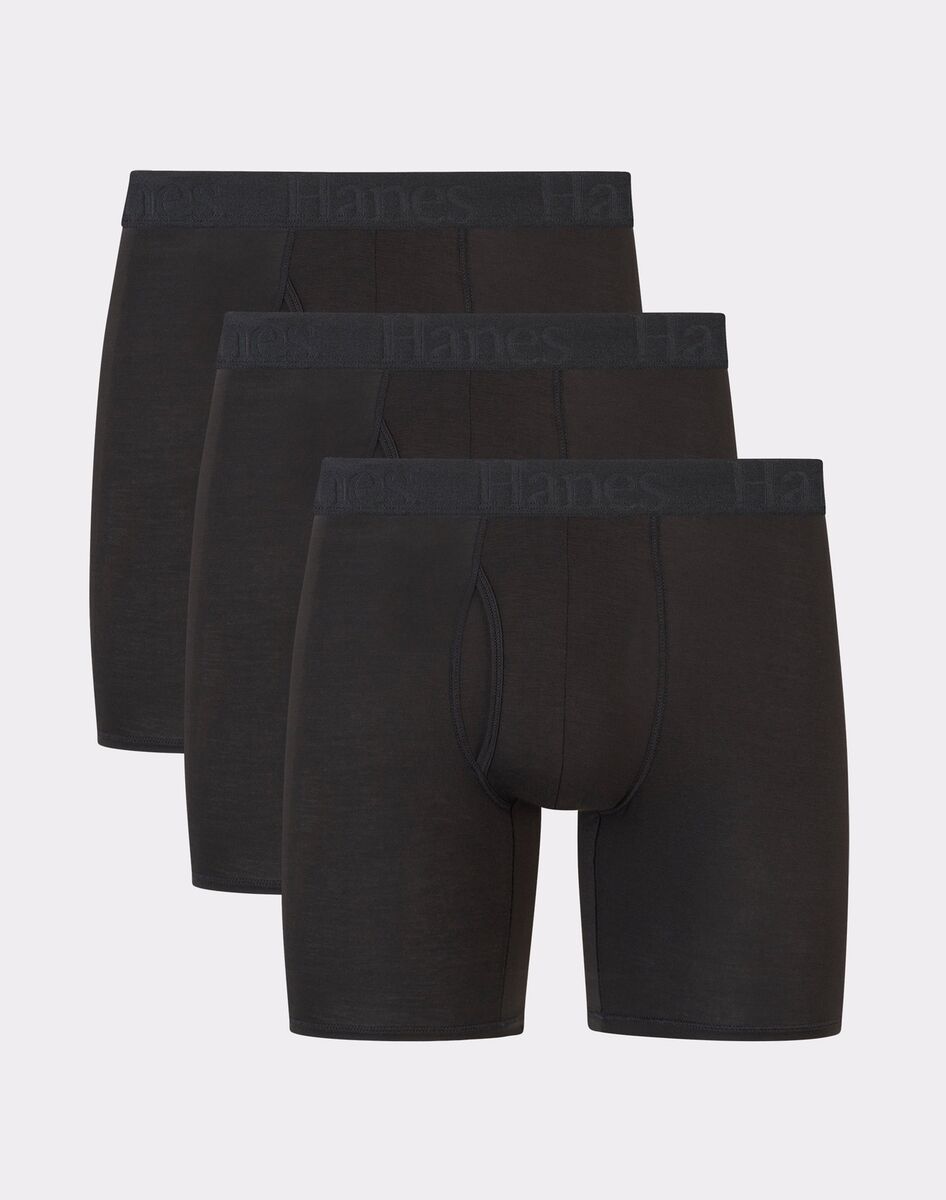 Hanes Originals Ultimate Men's SuperSoft Boxer Brief Underwear, Black, 3-Pack | eBay Hanes Originals Ultimate Men's SuperSoft Boxer Brief Underwear, Black, 3-Pack | eBay