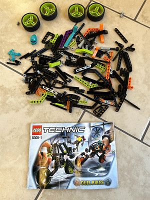 LEGO TECHNIC DUAL BIKES SET 8305-1 90% COMPLETE W/ INSTRUCTION MANUAL CHRISTMAS