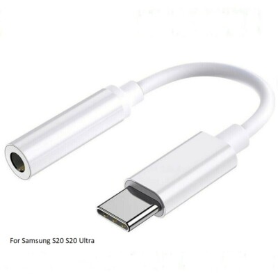 For Samsung Galaxy S20 S20 Ultra USB Type C To 3.5mm Adapter Audio AUX Jack | eBay