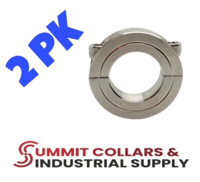 Summit Collars 2C-200-S 2" ID Double Split Clamping Shaft Collar, CSS2