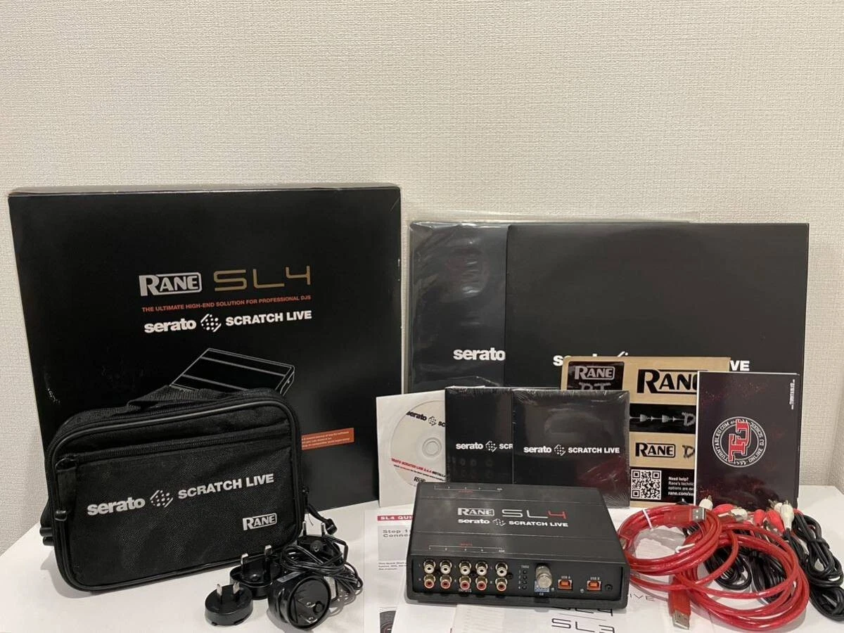 RANE SCRATCH LIVE SL4 Digital DJ System Audio Interface Serato Full Set Vinyl CD