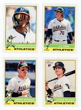 2025 Topps Heritage Oakland A’s 8-Card Lot – Wilson RC, Rooker, Gelof, Butler