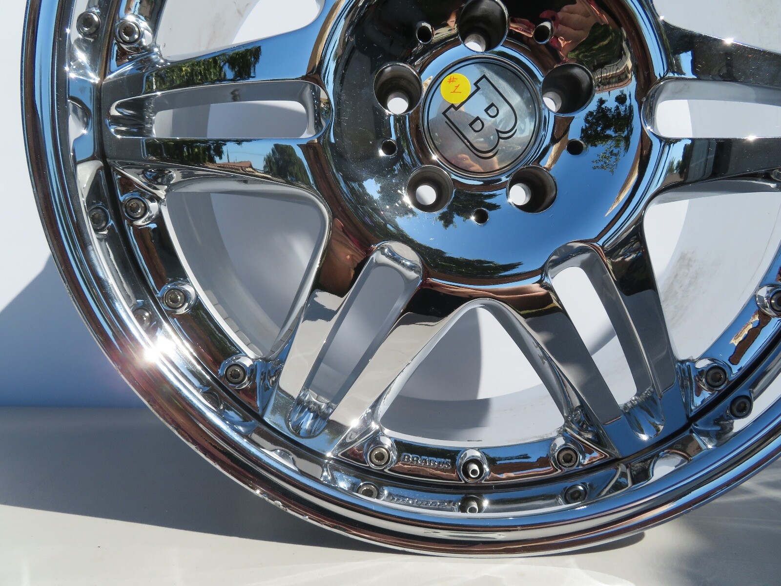 ONE FACTORY CHROME BRABUS MONOBLOCK VI WHEEL RIM 20"X9.5" P/N 0140029001 OEM