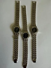 NOS lot of 3 Arnex by Lucien Piccard Crystal bezel  ladies Watch AX2023