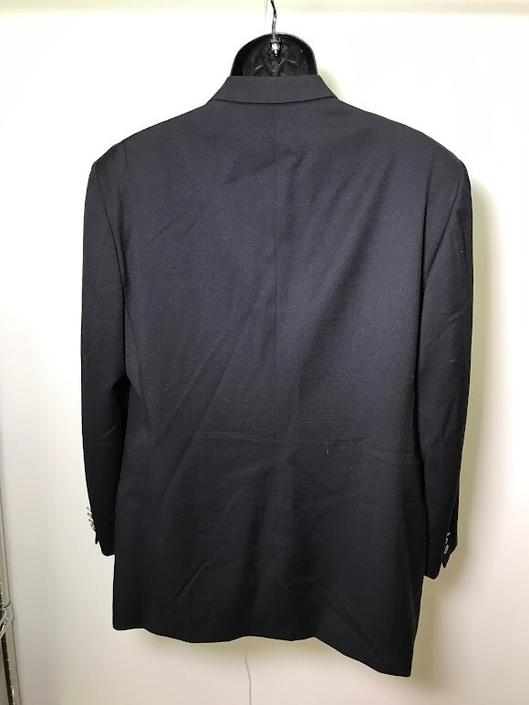 Valentino Uomo Men's Regular Black Double Breasted Wool