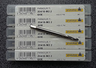 Abverkauf! 1 x Gewindebohrer PROTOTYP PARADUR TI 20416-M2,2 6HX HSS-E-PM