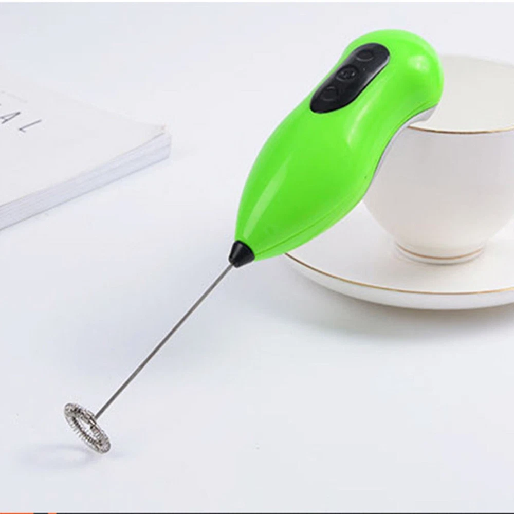 Milk Frother Handheld Electric Coffee Beverage Mixer Stainless Steel Whisk
