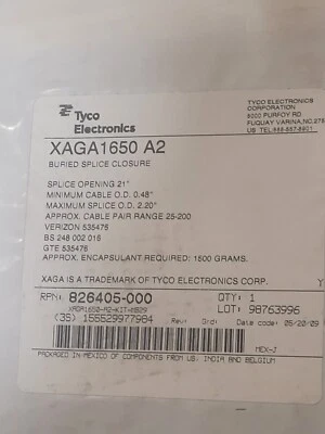 RAYCHEM XAGA 1650 A2 BURIED SPLICE CLOSURE