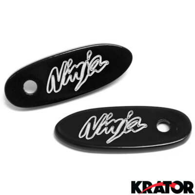 cutiplミラー 1996-2003 Kawasaki ZX7R Mirror Block Off Base Plates Logo Engraved