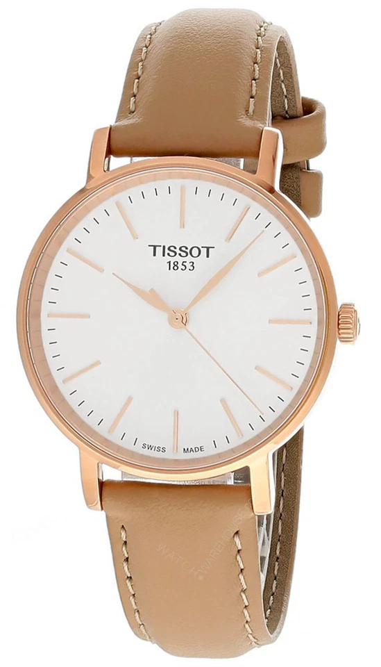 Reloj Mujer TISSOT Everytime 34MM Cuero Beige T143.210.36.011.00