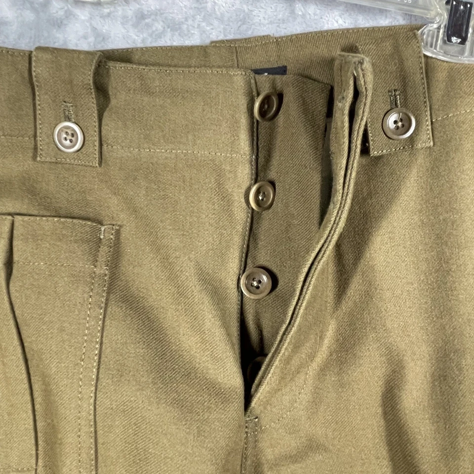 DKNY Cargo Pants Mens 32x30 Green Army Paratrooper Military Wool Blend Vintage - Image 3 of 4