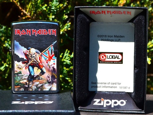 Iron Maiden Zippo Lighter - The Trooper - Eddie - Bruce Dickinson - Metal - Picture 7 of 11