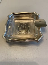 Vintage Ash Tray From Kappeln Schlei Germany Metal And Glass Insert