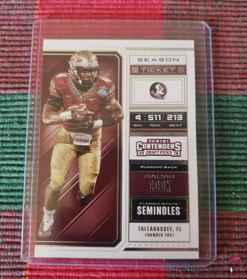 2018 Panini Contenders Draft Picks #25 Dalvin Cook - Florida State Seminoles