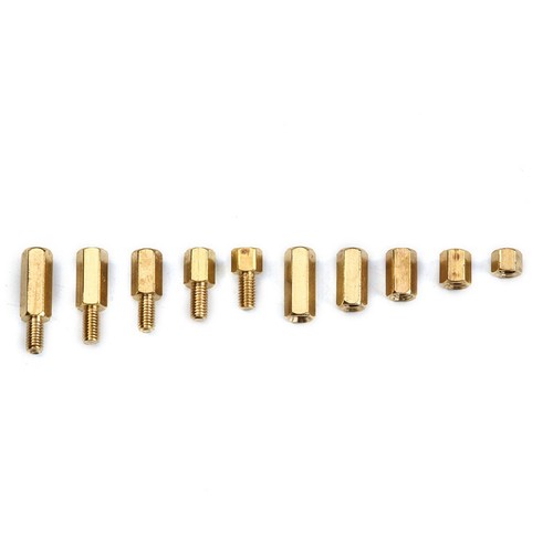 300Pcs M3 Brass Copper Pillar Stand Off Hex Column Spacer Threaded Screw Nut - Picture 10 of 23
