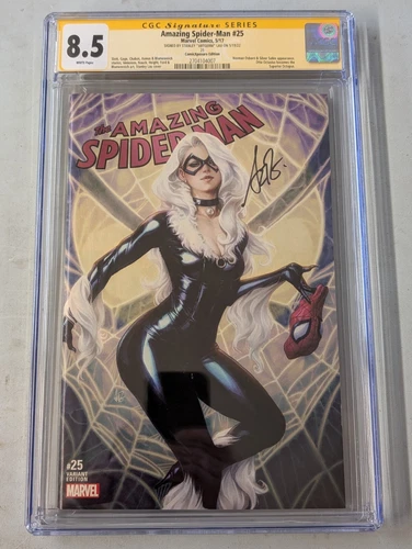 Amazing Spider-man #25 CGC 8.5 SS Artgerm ComicXposure Variant & Autograph