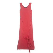 Lauren Ralph Lauren Coral Ribbed Knit Sleeveless Maxi Dress size Medium