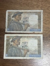 2?1944 France 10 Francs Notes- French Dix Francs - Ten - Note - Ships Free