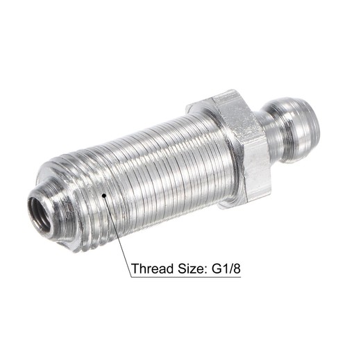 Assortimento 5pz Raccordi Grasso Idraulici Acciaio Filettatura G1/8inch Larghezza 11mm - Foto 3 di 5