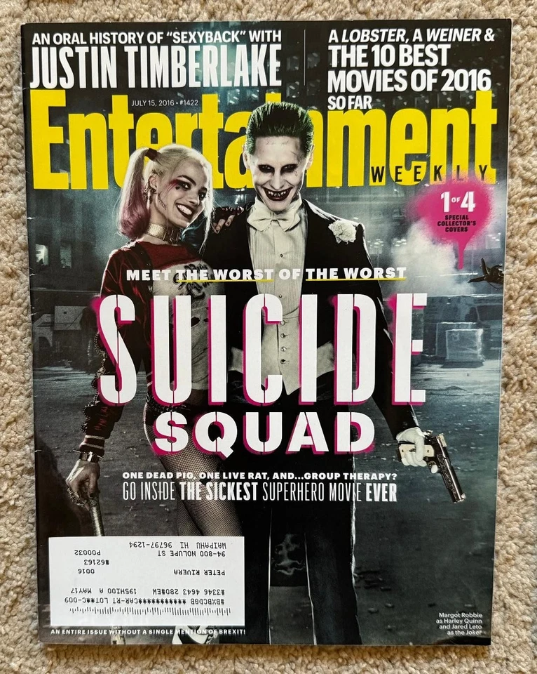 LOT (4) Entertainment Weekly! JULIA ROBERTS!! AQUAMAN!! SUICIDE SQUAD!! MADMAX!! - Image 4 of 4