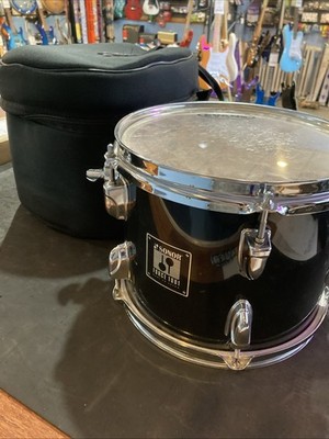 Used 10  Sonor Force 1001 Black Rack Tom W/Tuxedo Bag