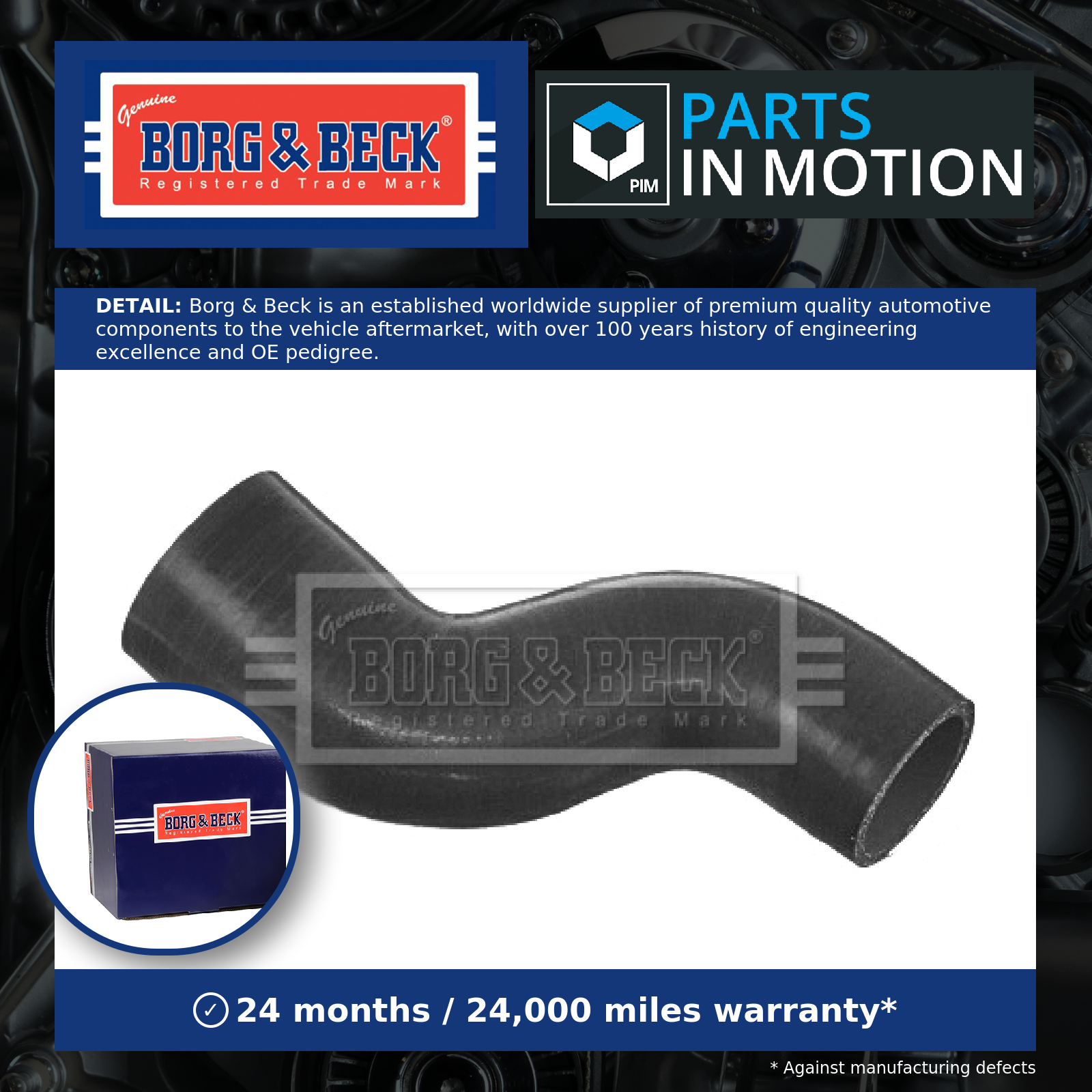 Turbo Hose BTH1642 Borg & Beck Charger 282741A401 282742A401 Quality Guaranteed