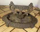 Antique Victorian Cast Iron Boot Scraper Country Salvage Weathered Porch
