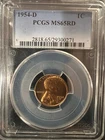 1954-D Lincoln Wheat Cent PCGS MS65RD Uncirculated Bronze