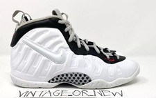 2020 Nike Little Posite Pro Foamposite Chrome White GS 644792-103 sz 4Y