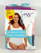 Just My Size Briefs 6-Pack Underwear Panties Tagless Organic Cotton New Open Pkg