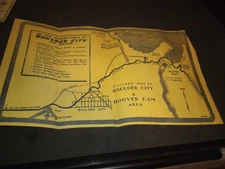 BOULDER DAM NEVADA VISITORS BULLETIN & MAP GUIDE MAY 1947 VINTAGE TOURISM