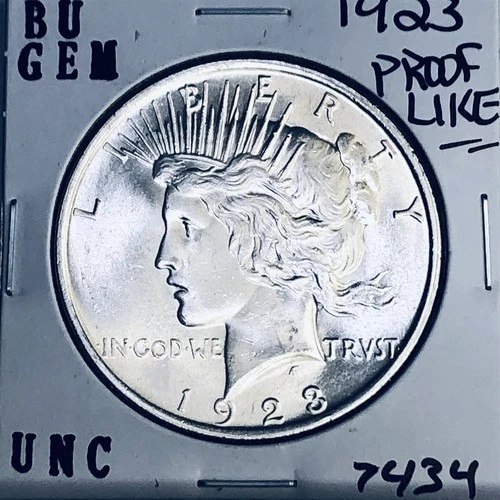 1923 P BU GEM PEACE SILVER DOLLAR UNC MS+++ U.S. MINT RARE COIN 7434