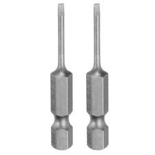 2pcs SL2.0 Slotted Screwdriver Bits 2" Long Magnetic Head Screw Driver Drill Bit