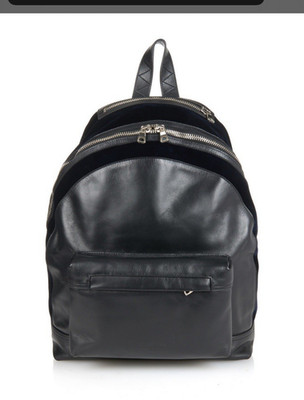 Balmain Paris Black Men s Backpack Zip Closure Adjustable Straps Pockets