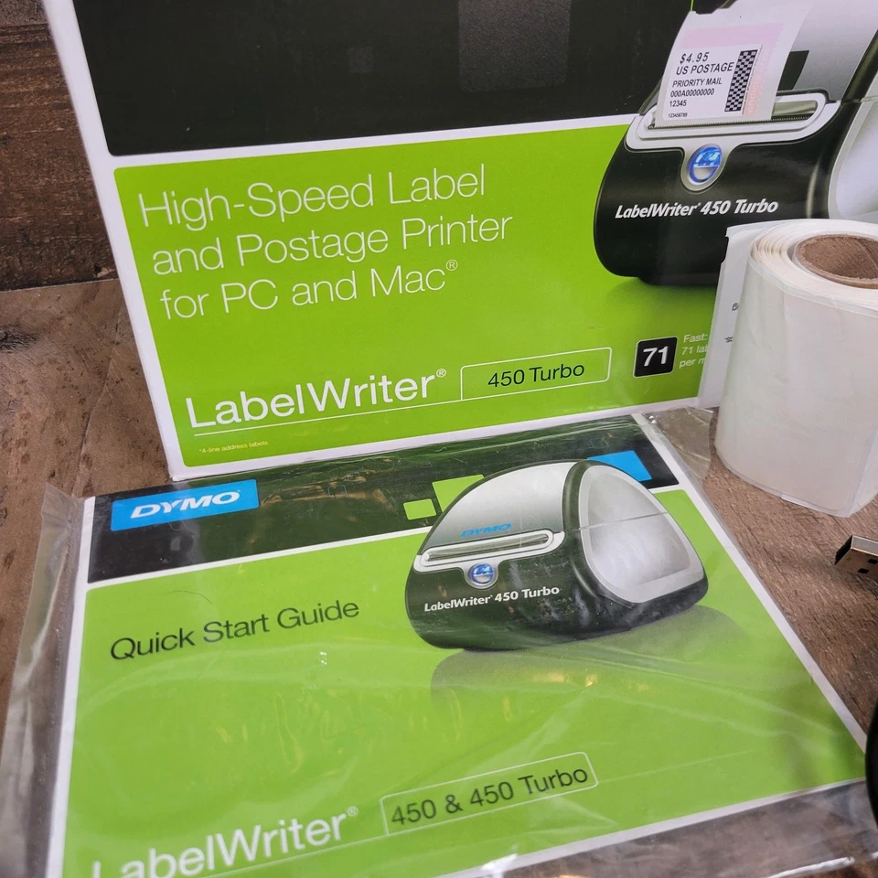 Impresora de etiquetas térmicas Dymo LabelWriter 450 Turbo NOB 1750110 probada funcionando Foto 3 de 4