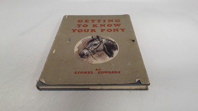 Getting to know your pony, Lionel Edwards, Collins, 1948, Hardcov