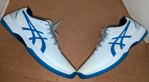 Taglia 13 D Asics Solution Swift FF Scarpe da Tennis Uomo Bianco Blu Elettrico