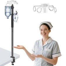 Table IV Pole, Portable IV Poles for Travel, Foldable IV Pole Stand Portable
