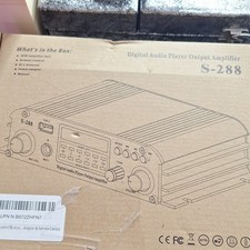 S-288 Digital Amplifier, 2 Channel, 60W, USB-C  MIC Inputs, Black, Digital