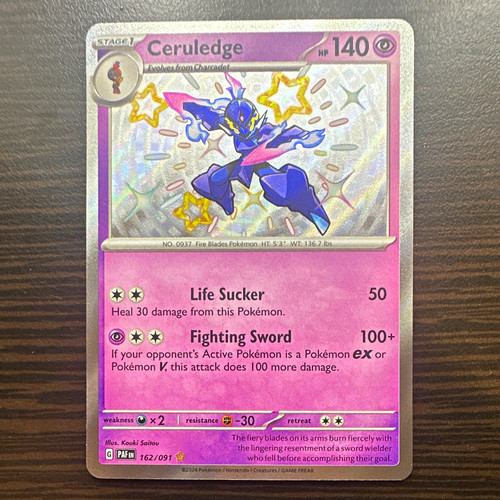 The Pokémon Company Ceruledge 162/091 SV Paldean Fates Shiny Rare Holo EN