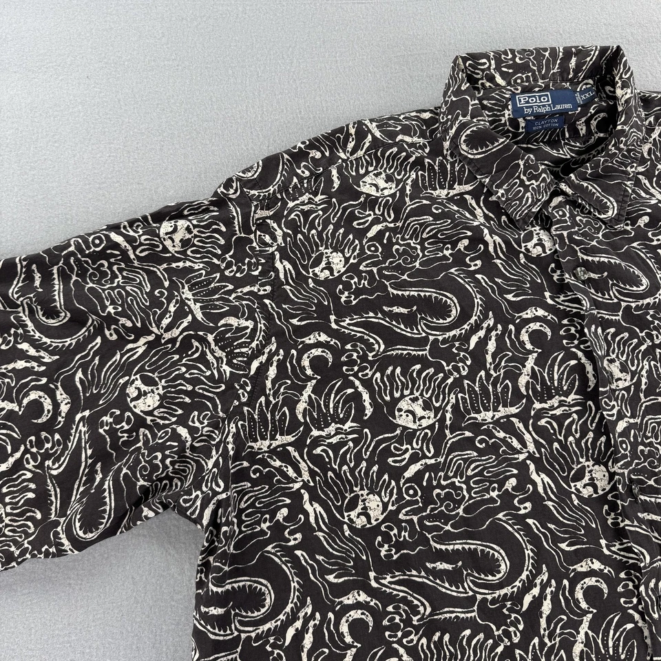 Polo Ralph Lauren Shirt Mens 3XL Clayton Dragon Print Button Up Casual - Image 2 of 4